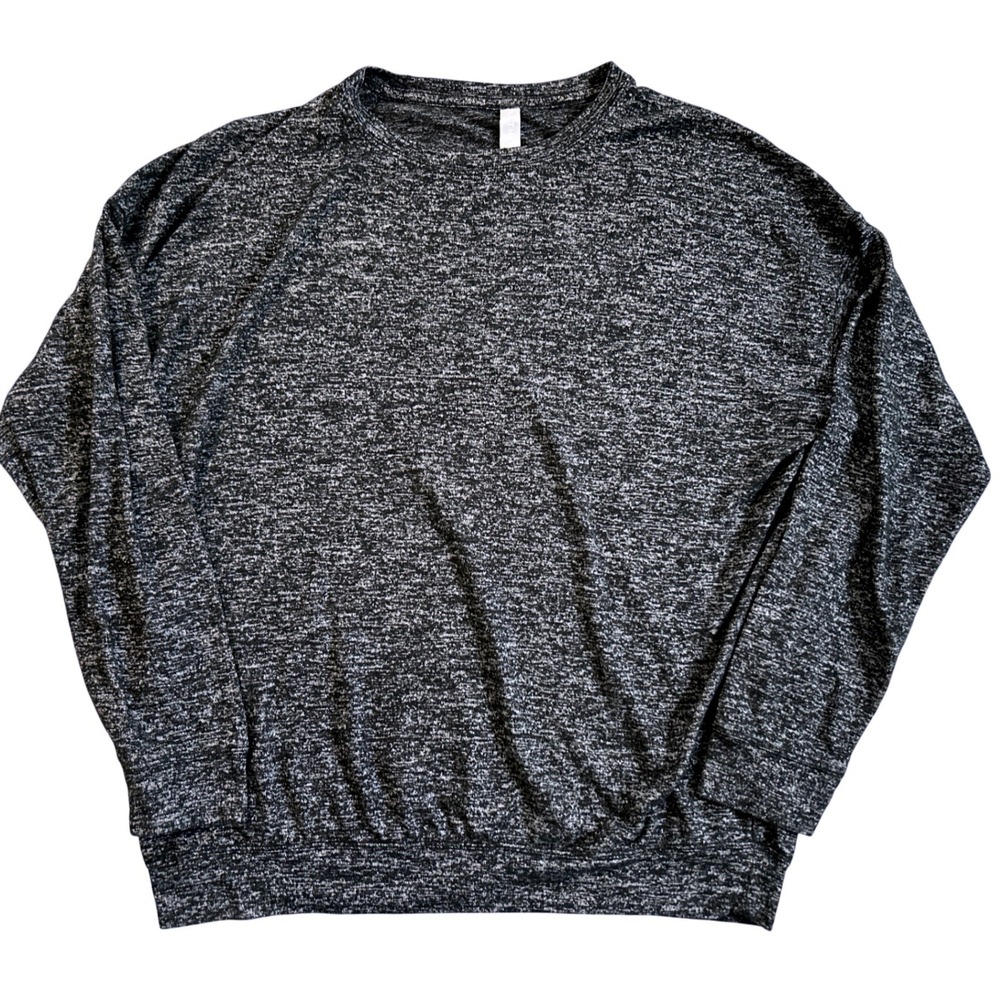 Athleta Sweater Women SM Heather Charcoal‎ Grey Mindful Yoga Pullover Athleisure